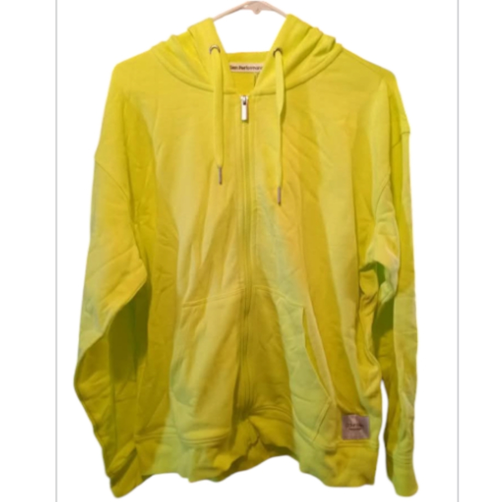 Calvin Klein Performance Women's Lime Volt Full Zip Hoodie & Matching Leggings - Picture 6 of 16